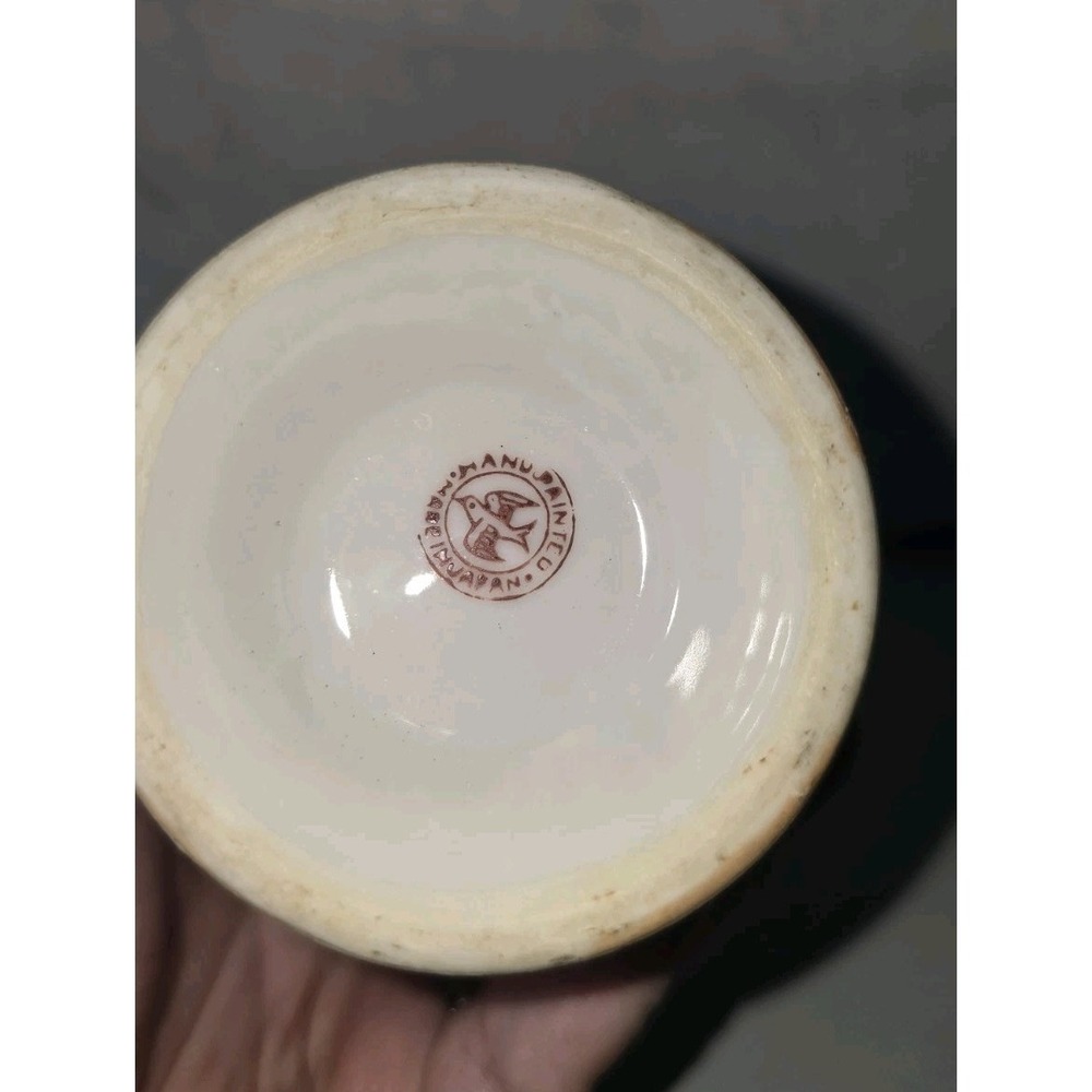 Vintage Japanese Lusterware Ceramic Bud Vase Flowers With Black Handles... - Picture 3 of 7